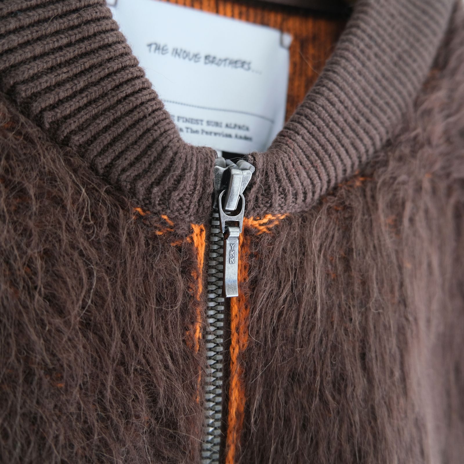 Suri Alpaca Bomber Jacket / ジャケット / ボンバージャケット / アルパカ / スリアルパカ / Dark Brown / Orange