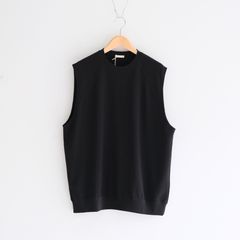 SOFT DRY SHORT LOOP TERRY SLEEVLESS TOP （BLACK）