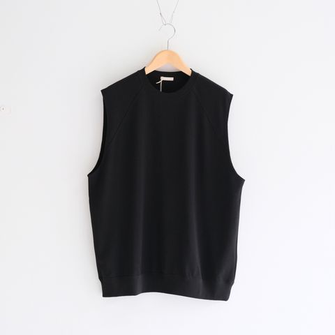 SOFT DRY SHORT LOOP TERRY SLEEVLESS TOP （BLACK）