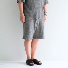 THERMAL SHORT PANTS - Mixed “UNSTAINED” yarn - / ショーツ / パンツ / GRAY