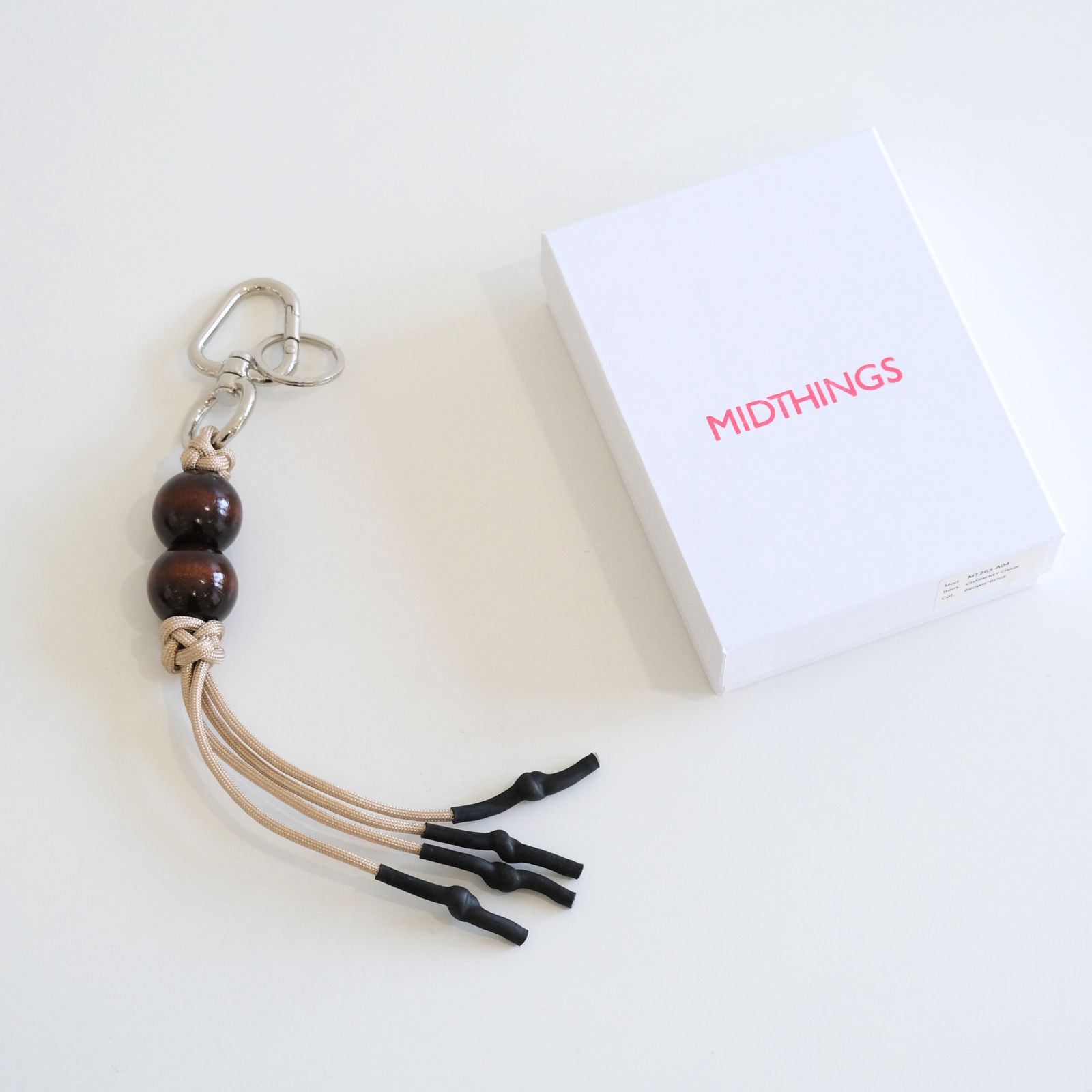 CHARM KEY CHAIN（BROWN×BEIGE）