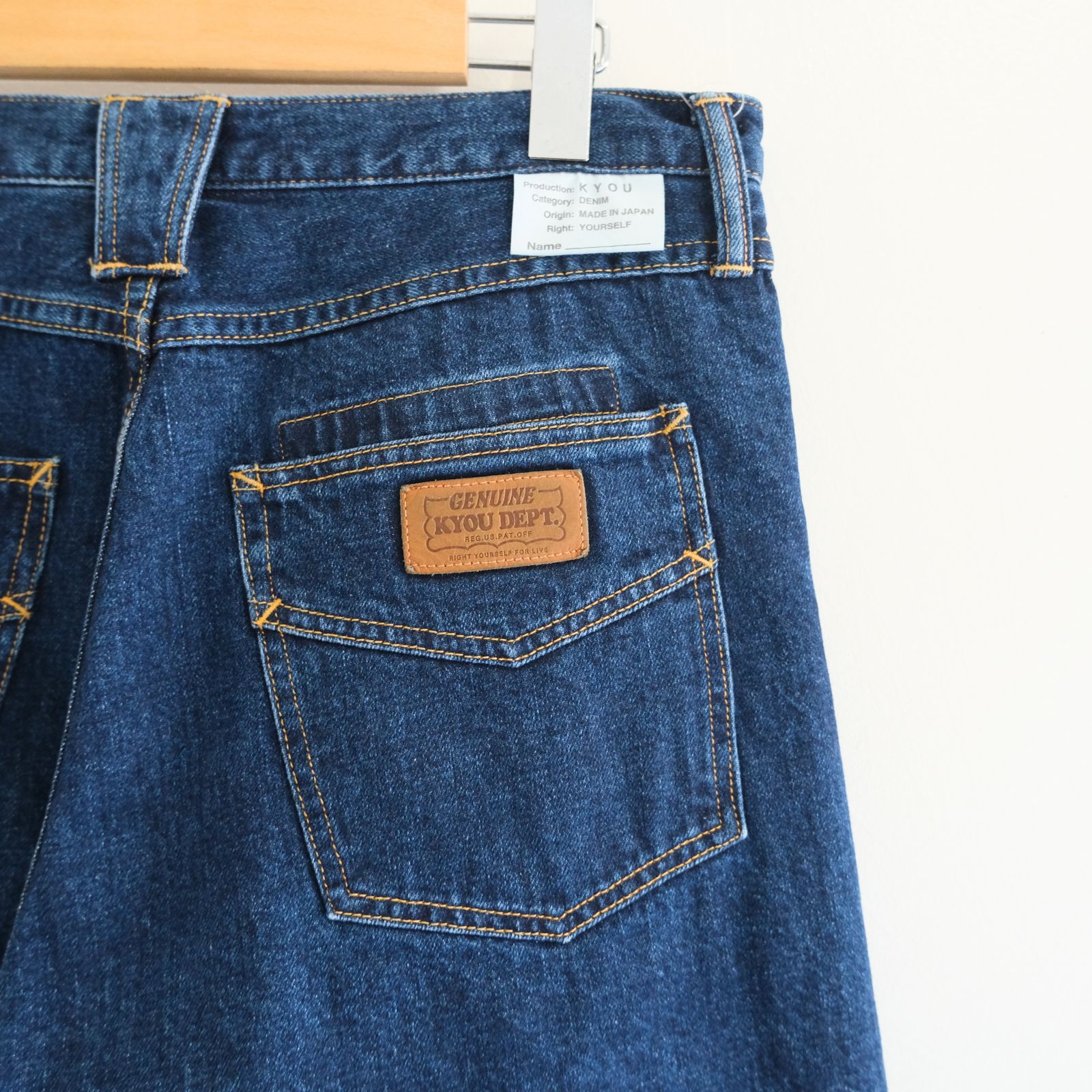 "JUDE II" LEATHER New Standard Straight by 12oz Denim（BLUE）