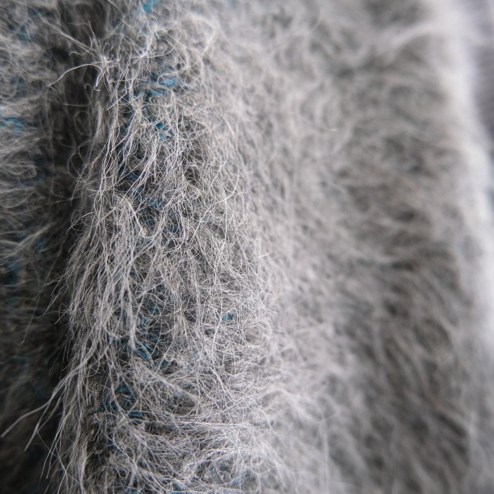 Suri Alpaca Bomber Jacket / ジャケット / ボンバージャケット / アルパカ / スリアルパカ / Grey / Turquoise