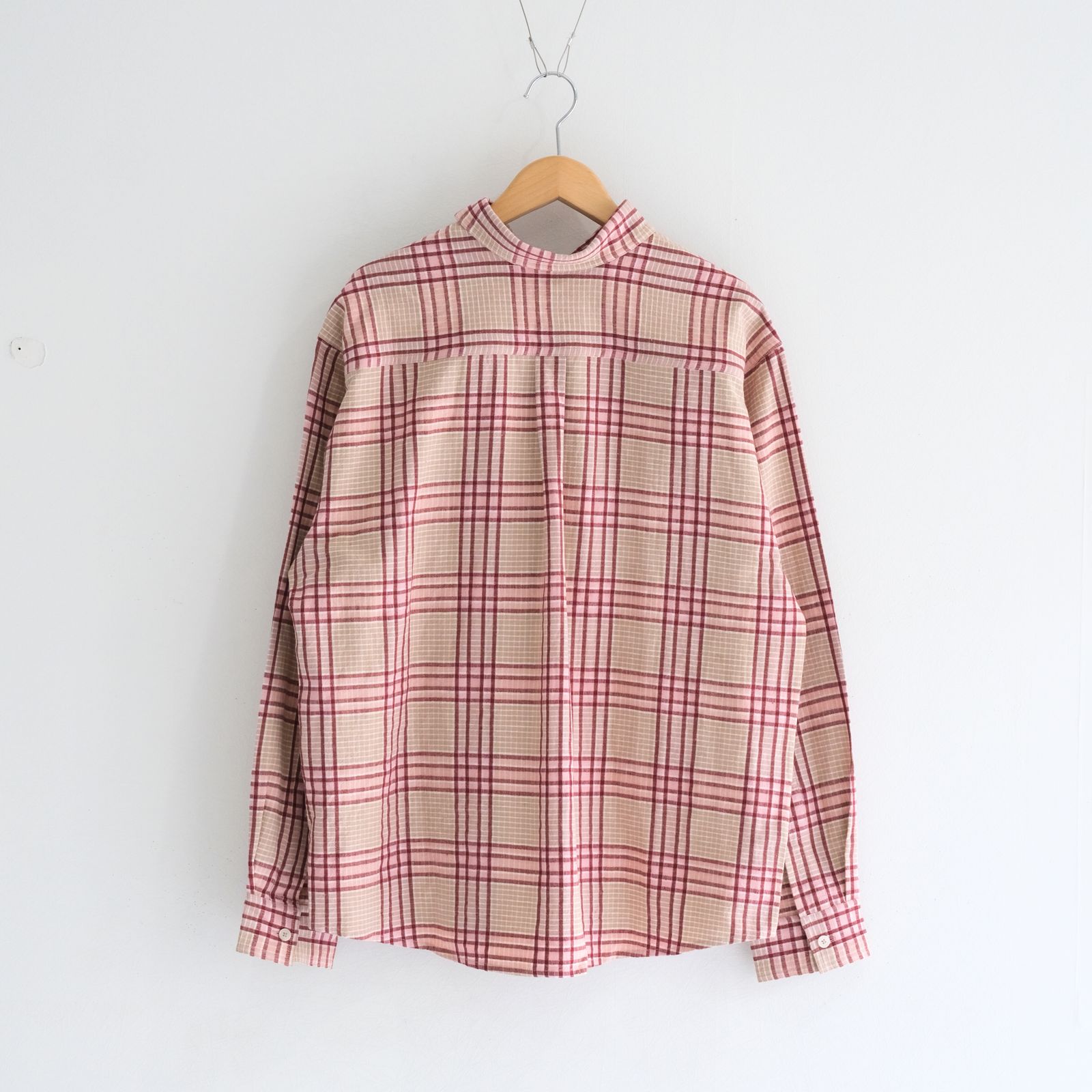 PLANE SHIRT / プレーンシャツ（FLORA CHECK HANDLOOM）