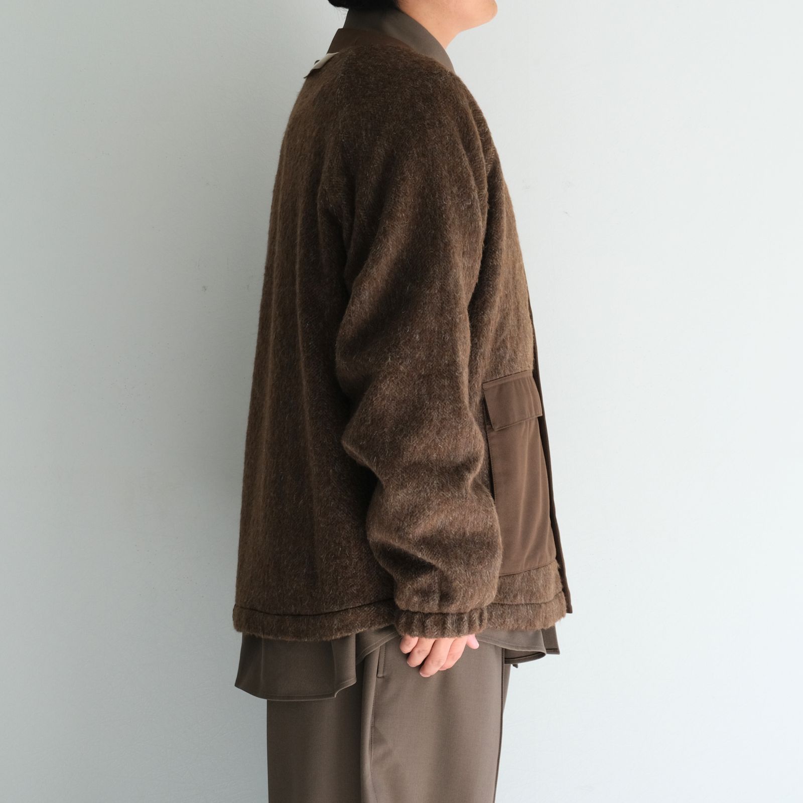 MERELY PREMIUM WOOL BLEND MELTON BERKUT CARDIGAN / カーディガン / VAN DYKE BROWN