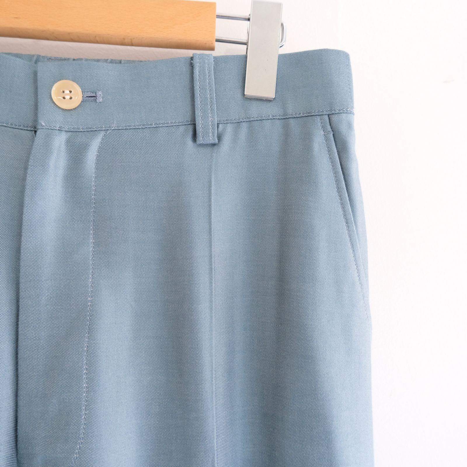 【残り1点】WIDE EASY FLARE TROUSERS  - Heavy Cupra -（Blue）