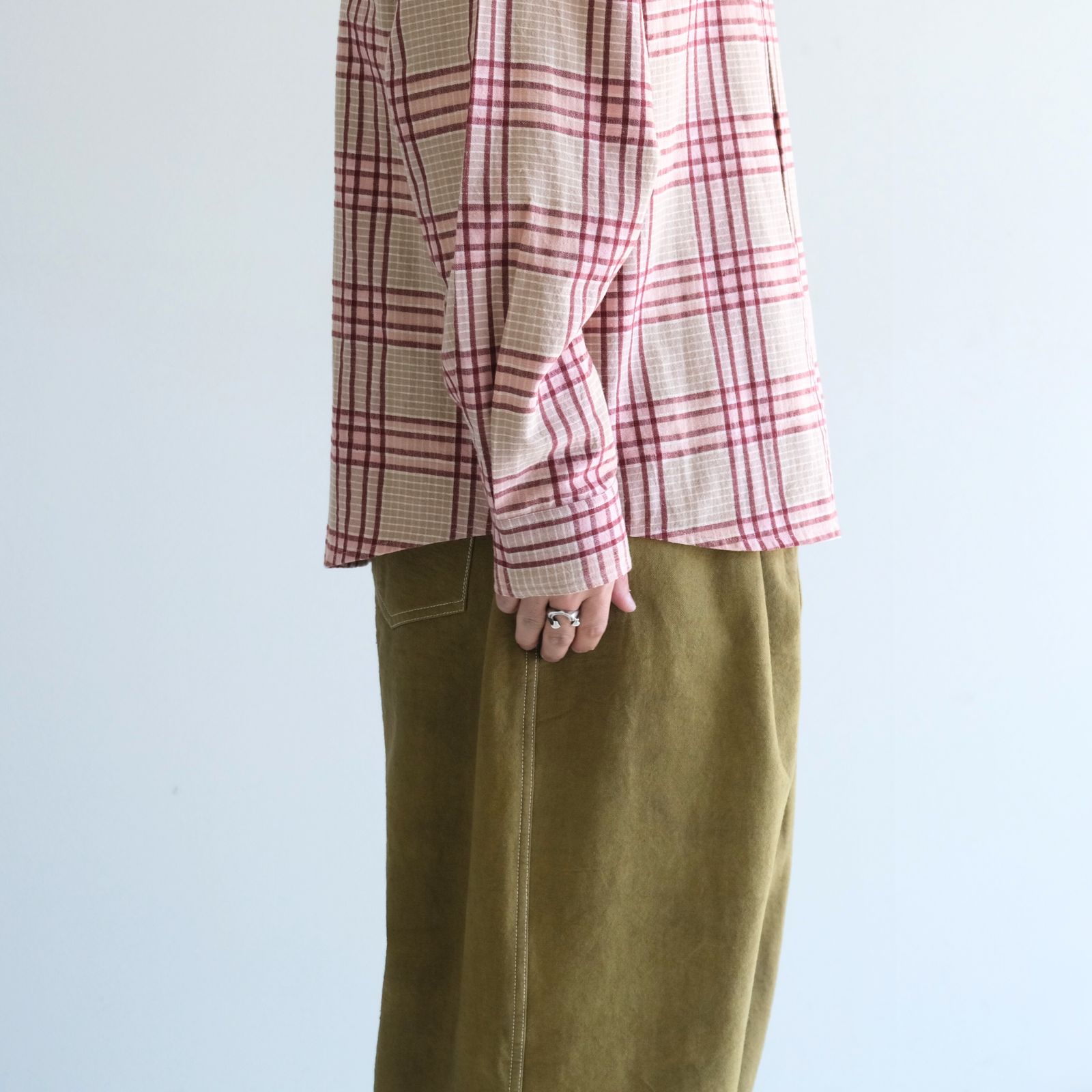 PLANE SHIRT / プレーンシャツ（FLORA CHECK HANDLOOM）