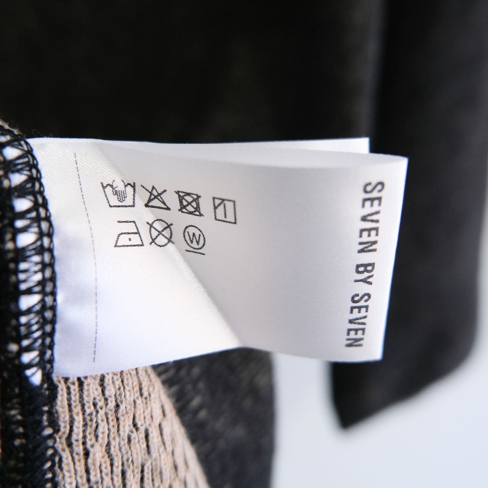 ORGANIC COTTON THERMAL TEE - Mixed ”UNSTAINED” yarn - /  Tシャツ / BLACK