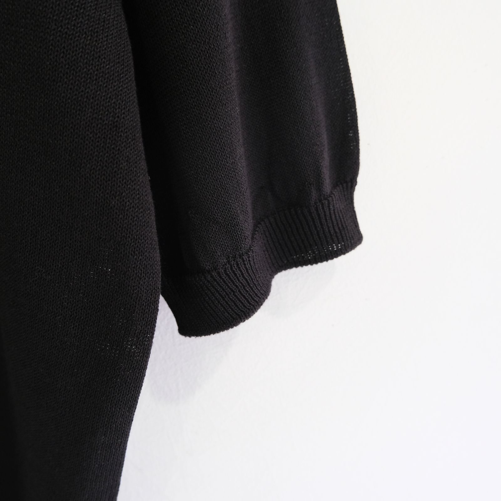 Wide knit T-Shirt / ワイド ニット Tシャツ（Black）