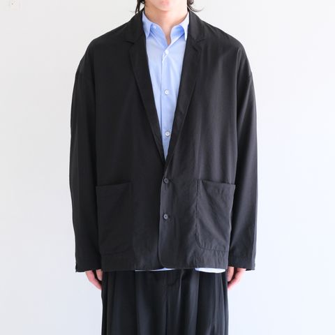 【残り1点】Cupro Nylon Single Breasted JKT（Black）