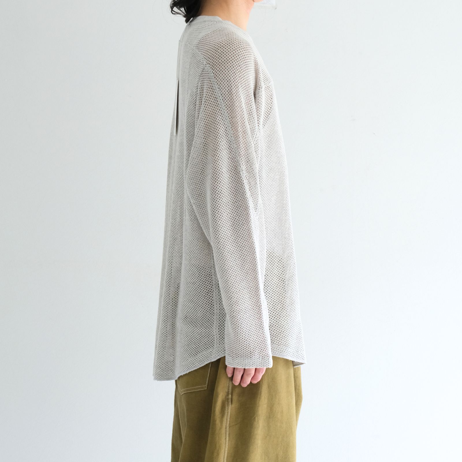 FOOTBALL KNIT TEE L/S ‐Cotton mesh‐ / フットボール ニット TEE L/S ‐コットンメッシュ‐（White）