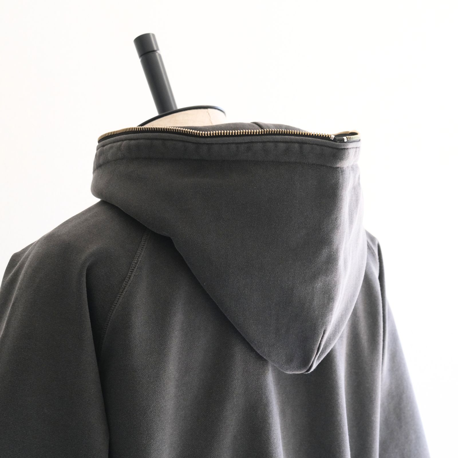 Processed Half-Zip Sweat Hoodie（Gray）