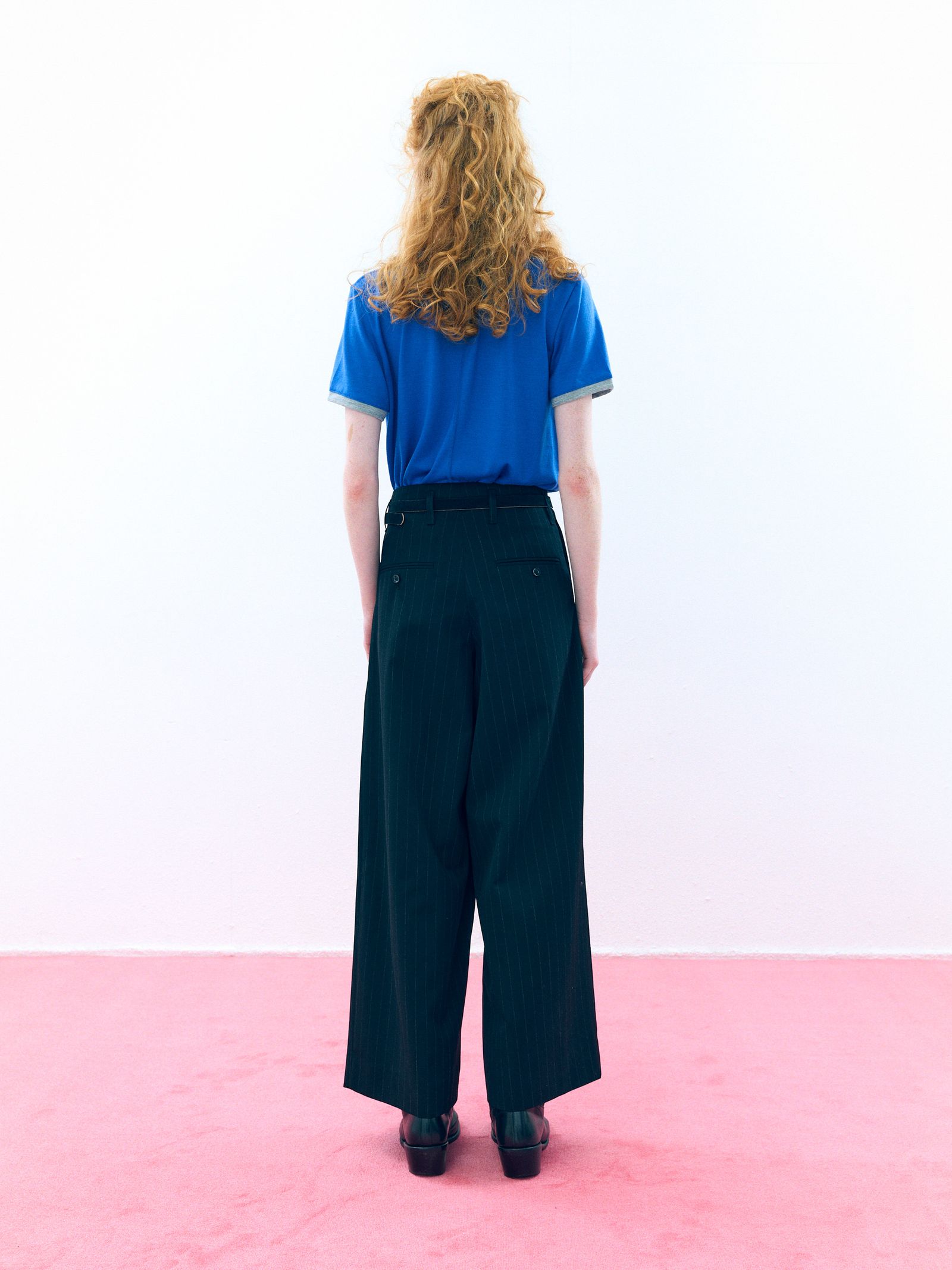 Tuck Wide Trousers（Black Stripe）