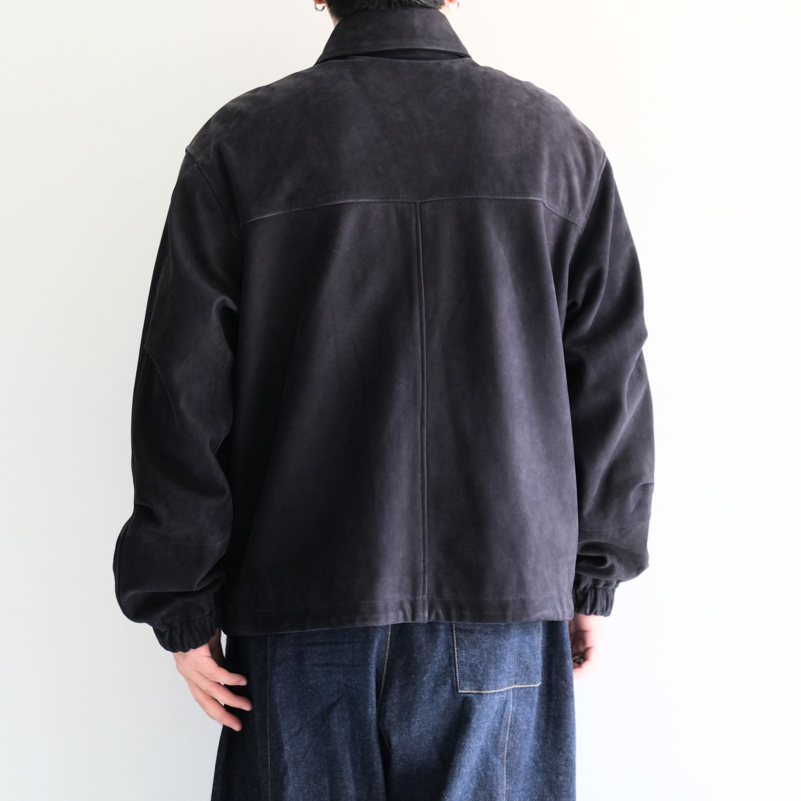 COACH JKT / COW LEATHER / コーチジャケット（NAVY）