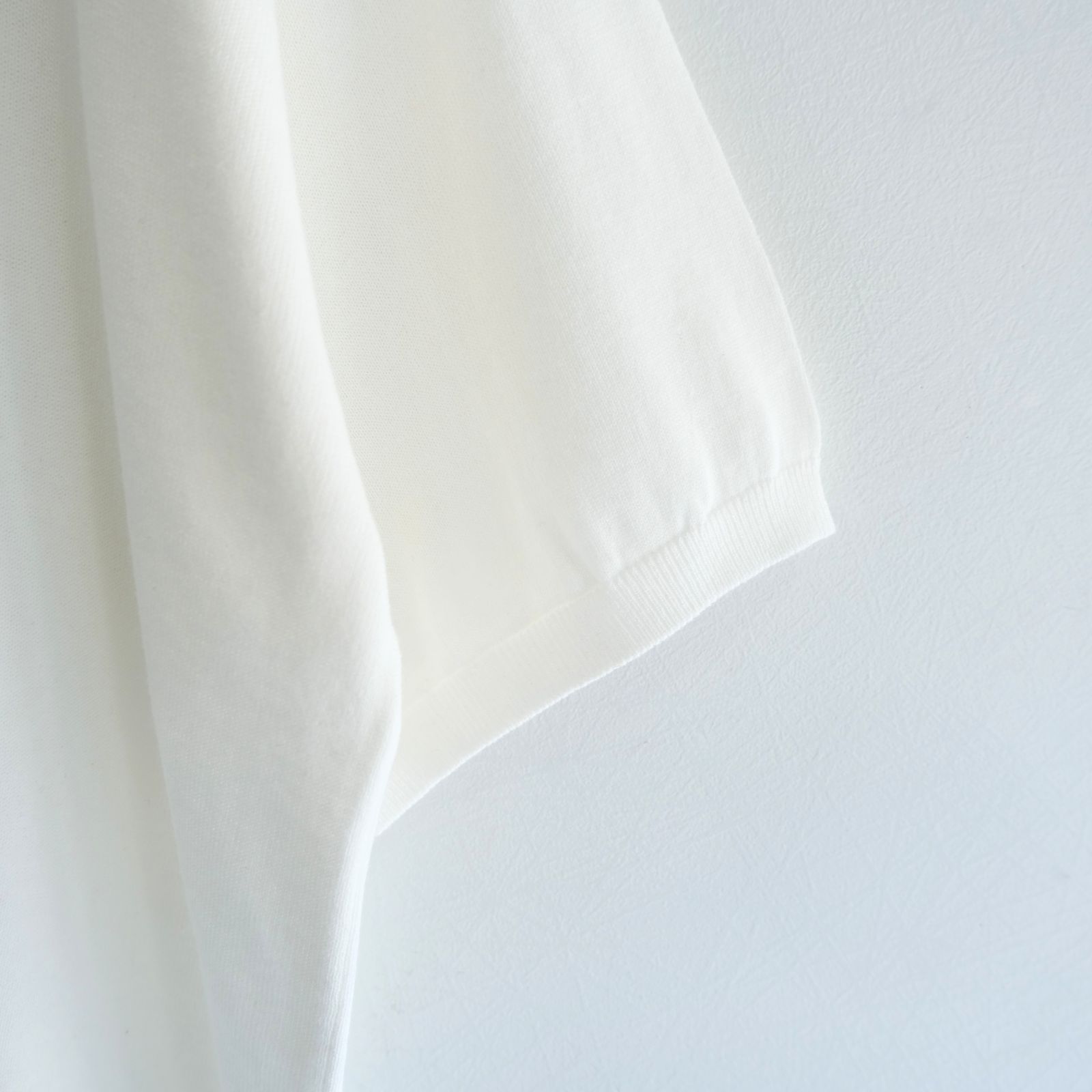 Knitted Polo Shirt /  ニット ポロ シャツ（WHITE）
