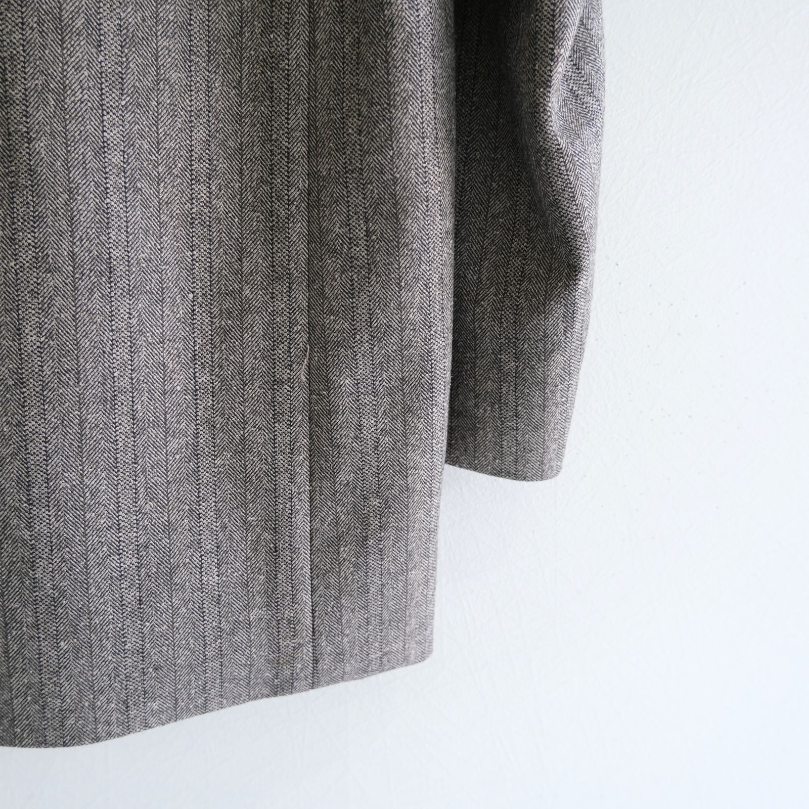 【残り1点】W/S HERRINGBONE STRIPE DB JKT（TAUPE GREY）