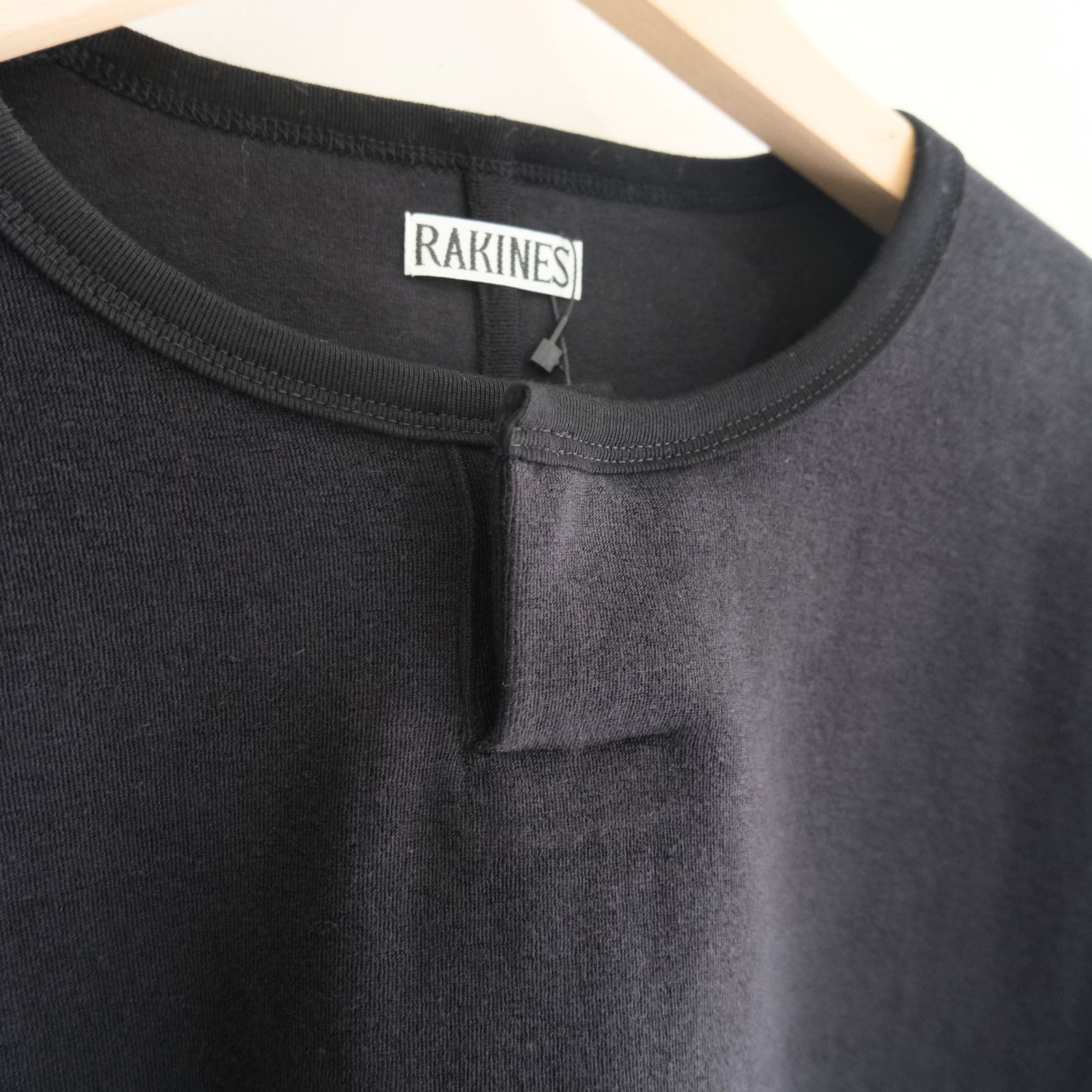 Organic cotton pile - Wim / ヘンリーネック / ロンT / Mat black