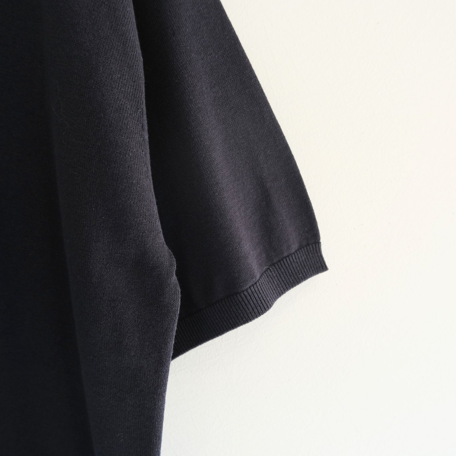 Knitted Polo Shirt /  ニット ポロ シャツ（NAVY）