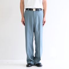 【残り1点】WIDE EASY FLARE TROUSERS  - Heavy Cupra -（Blue）