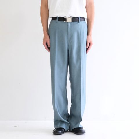 【残り1点】WIDE EASY FLARE TROUSERS  - Heavy Cupra -（Blue）