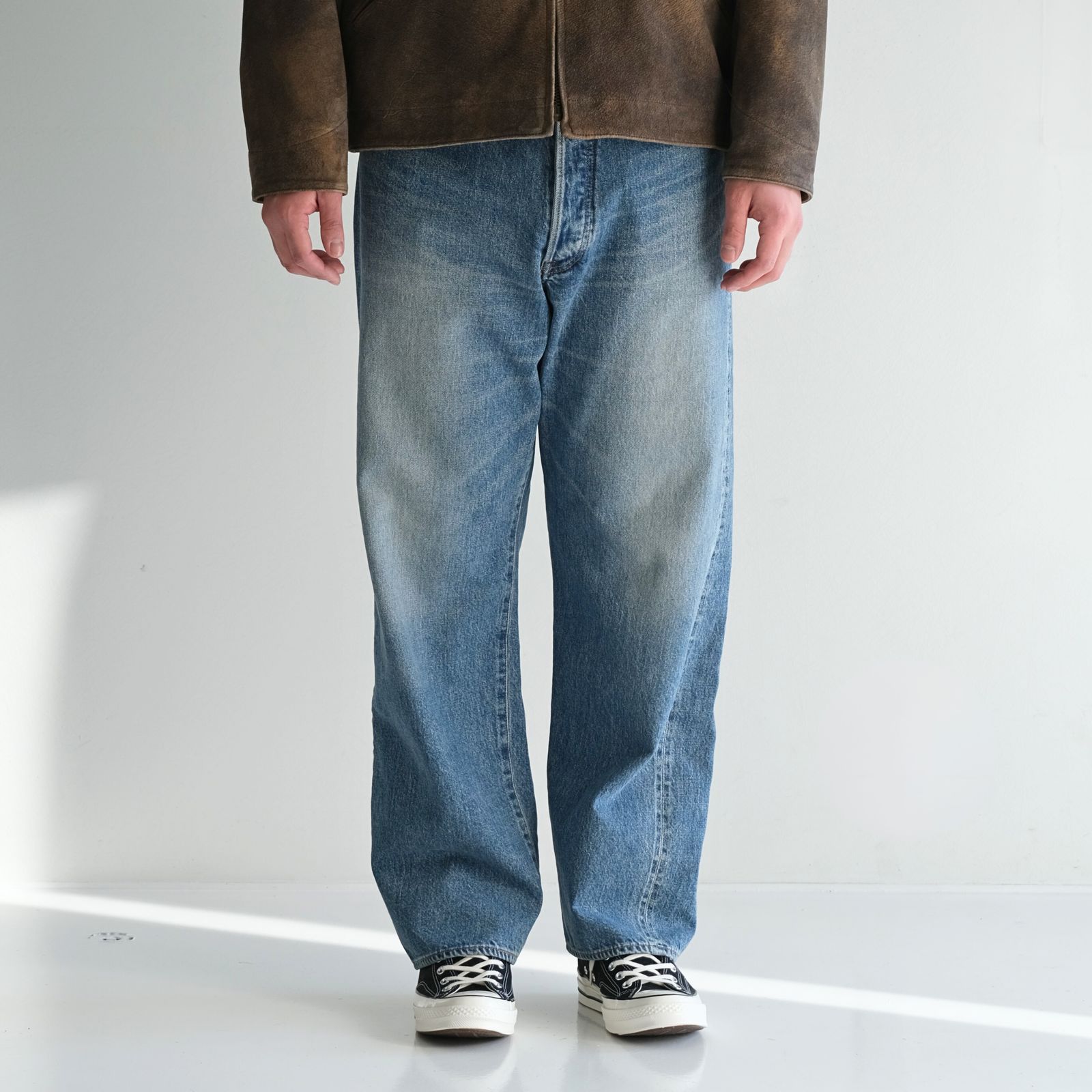 代引き手数料無料 ULTERIOR - PANTS 5P DENIM SELVEDGE WASHED VINTAGE パンツ