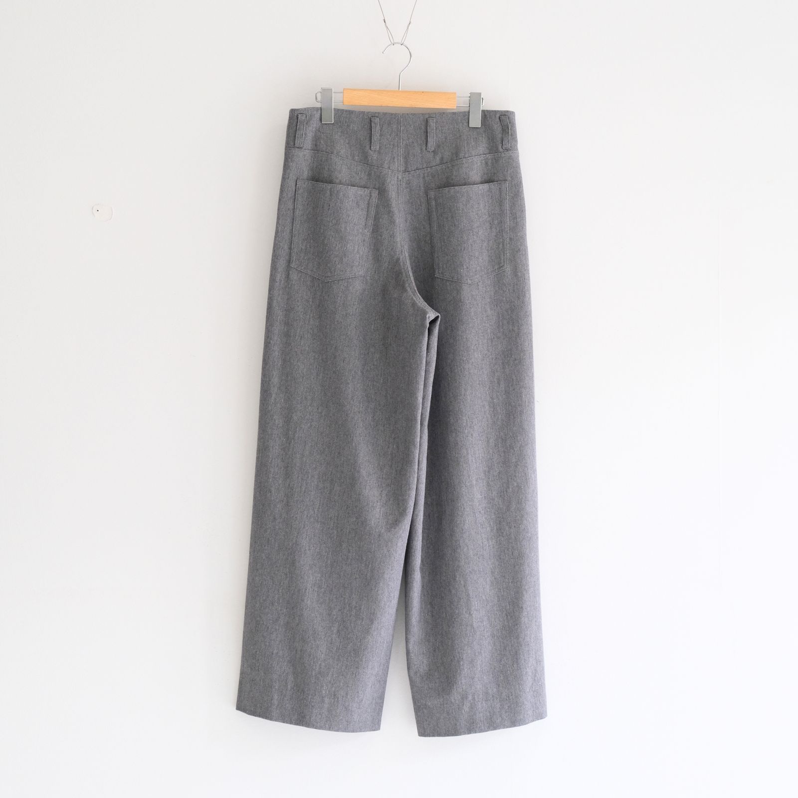 【残り1点】Tucked Wide Trousers / タクト ワイド トラウザー（Gray）