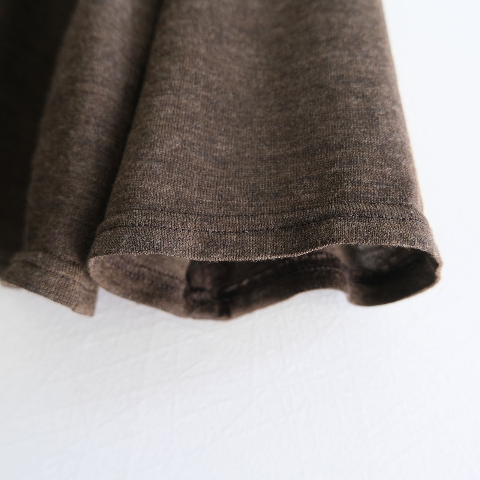 Wool Jersey Twisted polo Shirts / ポロシャツ / Brown