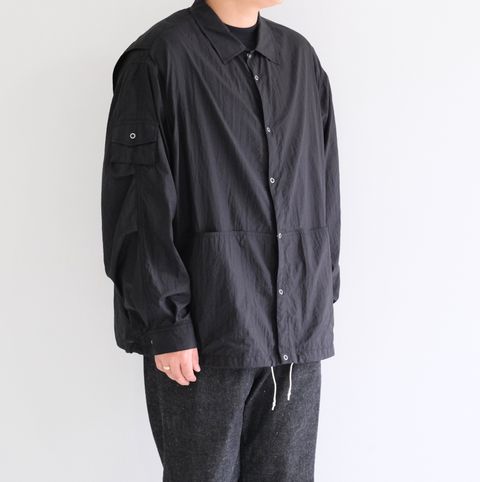 Photographer L/S Shirt Jacket / シャツジャケット / ナイロン / BLACK