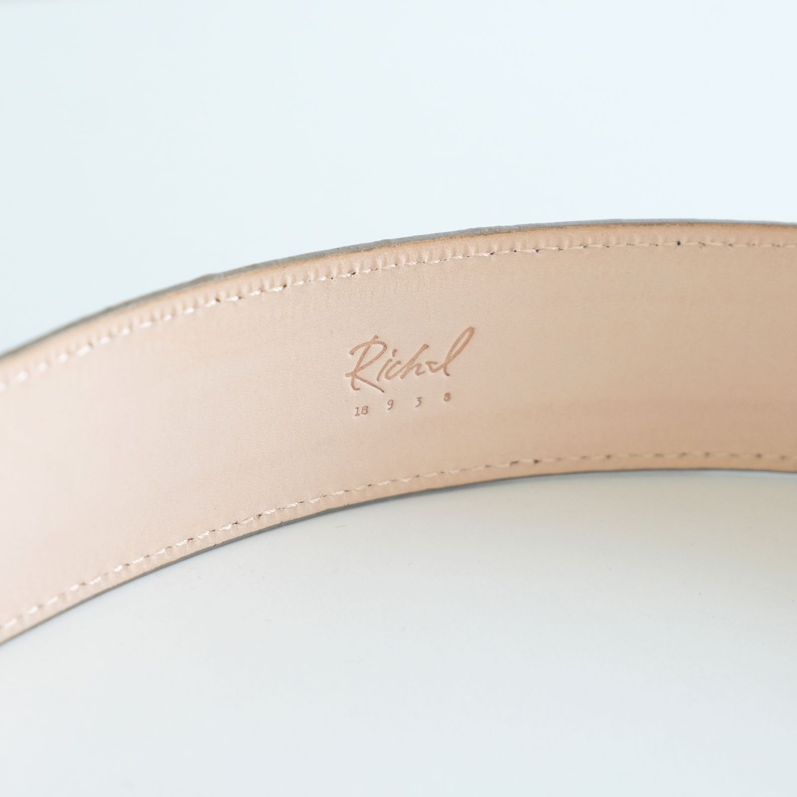 【残り1点】Leather Belt / レザー ベルト（Gray）