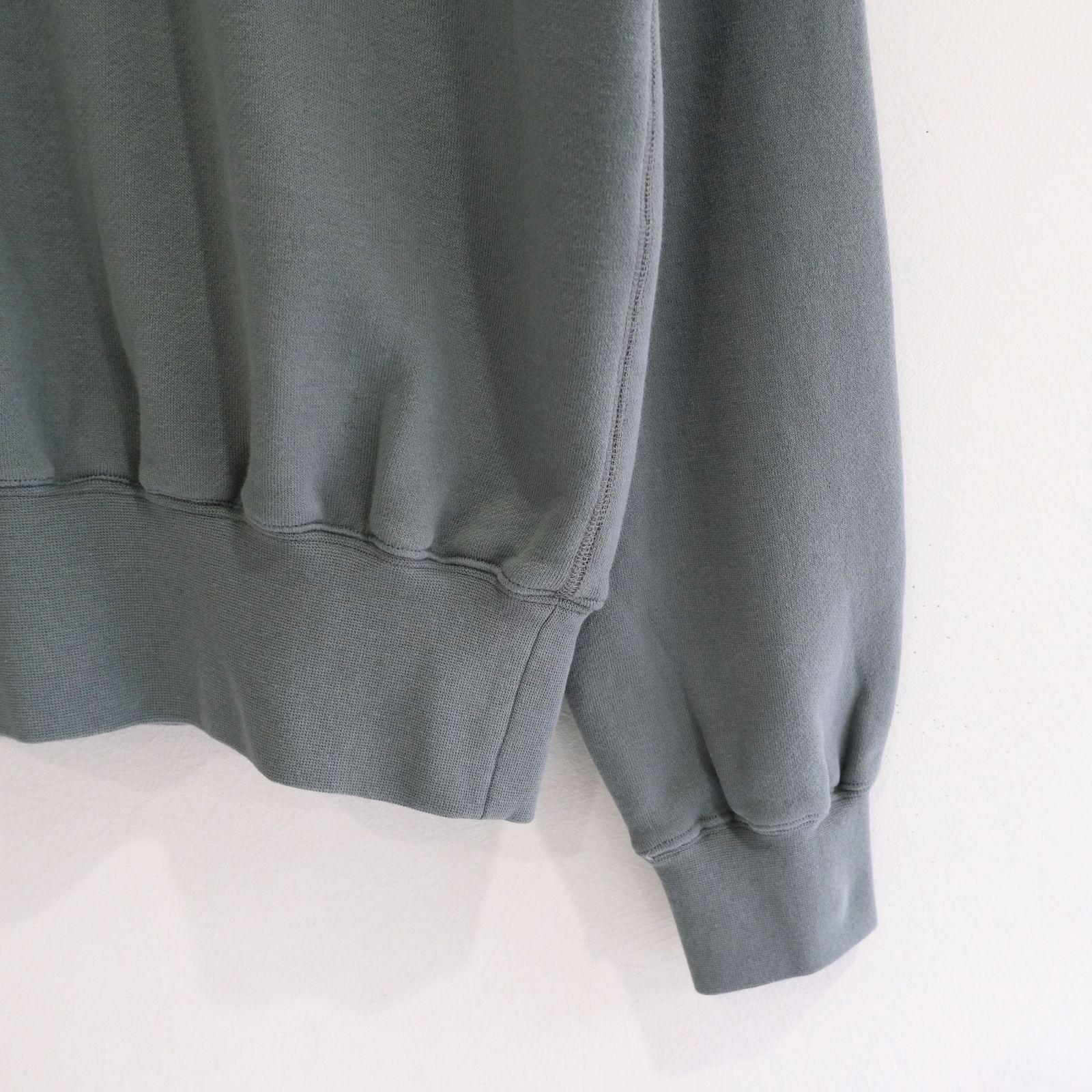 "BROTHERS" Leather x Original Supima Aging Cotton Sweat（DUSTY GREEN）