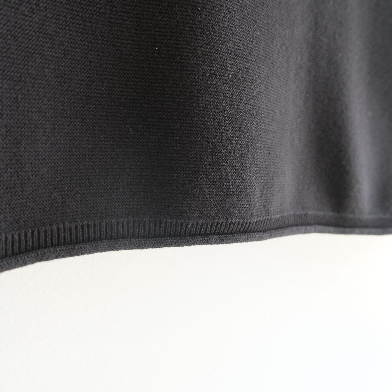 PREMIUM WIDE SHOULDER KNIT SLEEVELESS / ニット / ノースリーブ / ASPHALT BLACK