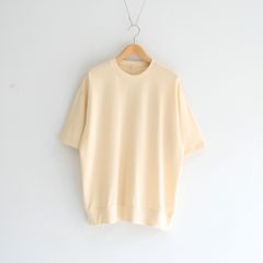 SOFT DRY SHORT LOOP TERRY SWEAT TEE （YELLOW BEIGE）