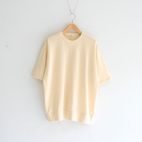 SOFT DRY SHORT LOOP TERRY SWEAT TEE （YELLOW BEIGE）
