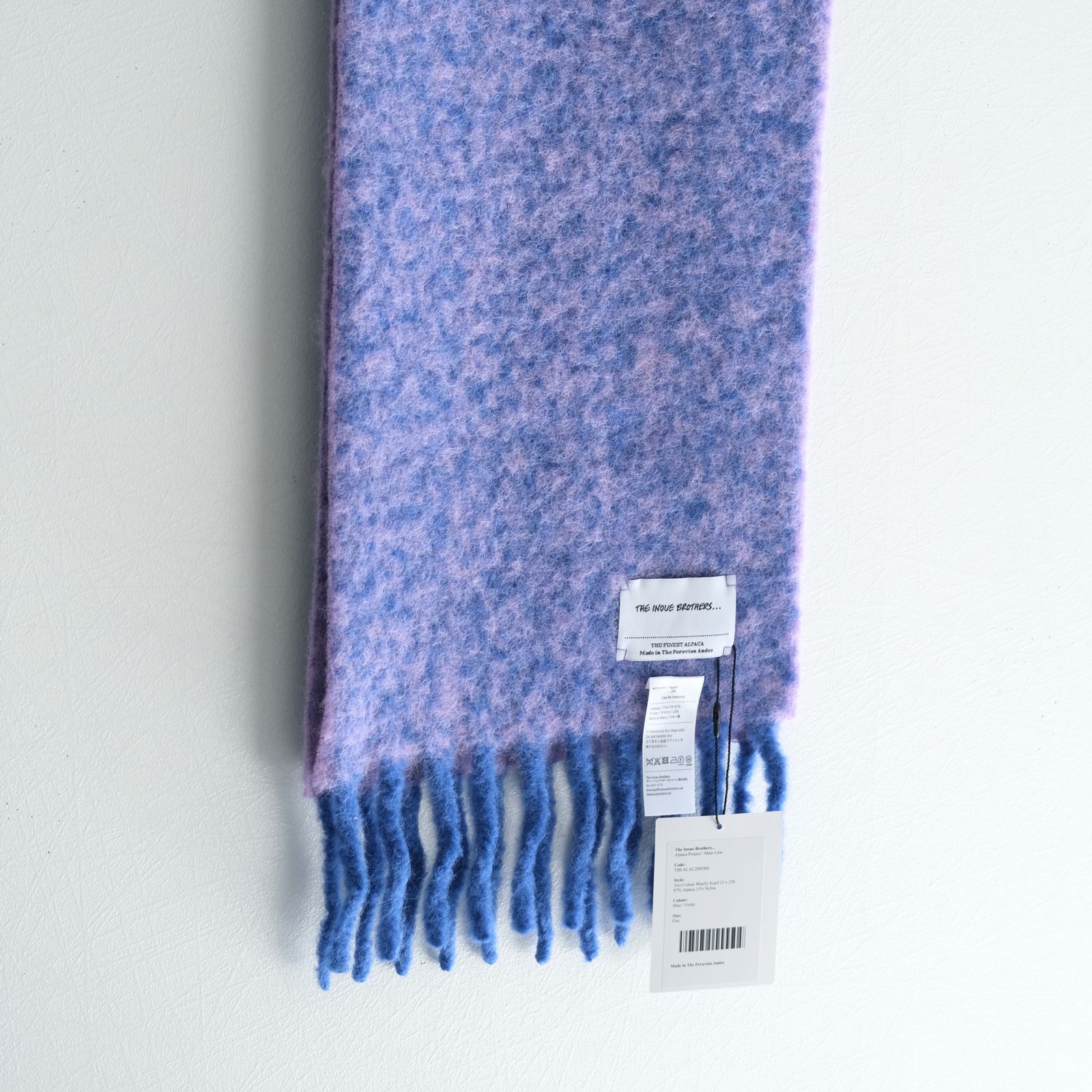 Two Colour Woolly Scarf / マフラー / アルパカ / Blue / Violet