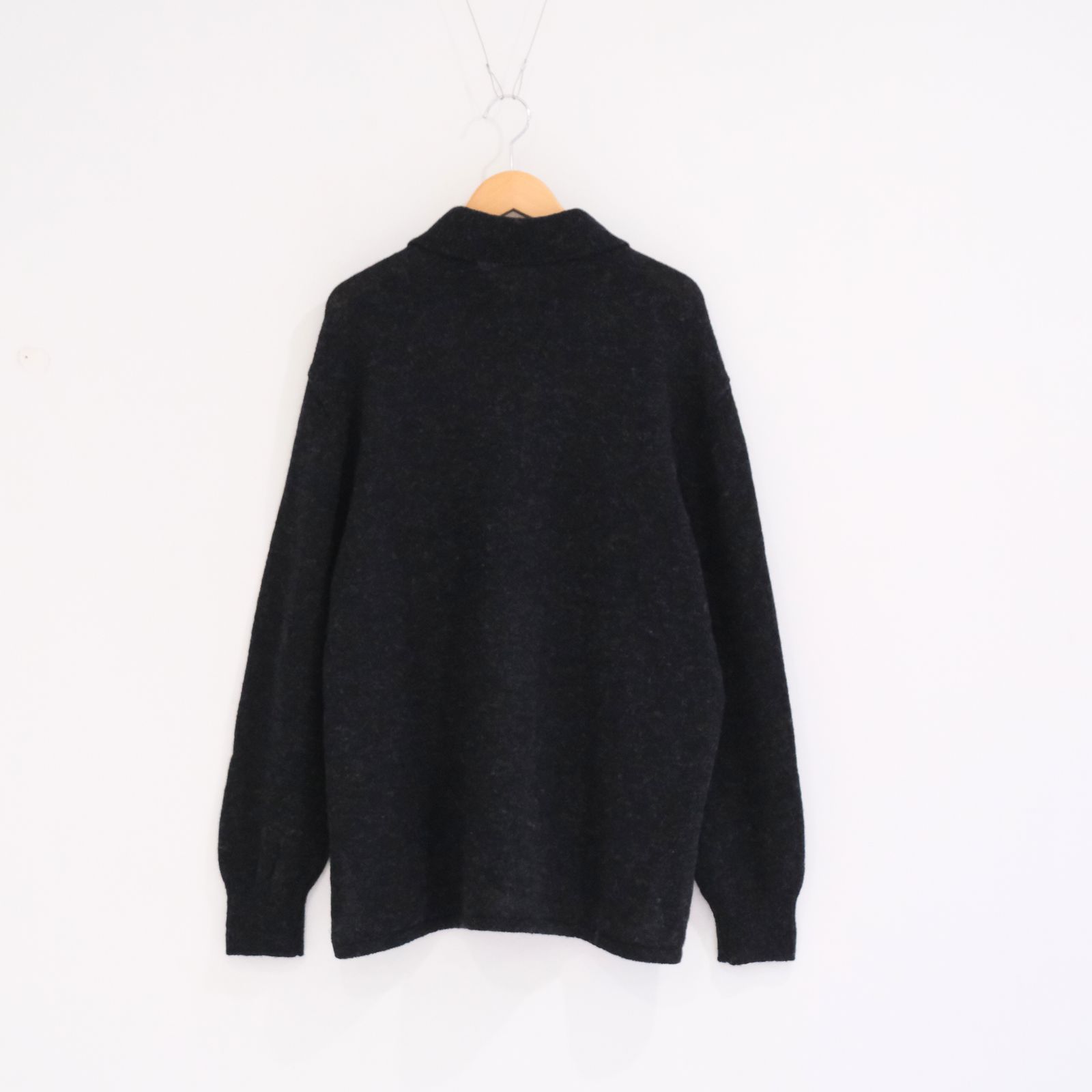 OMBRE CHECK PULLOVER KNIT SHIRTS ‐Cotton / Yak & Wool‐ / ニットシャツ / ニット / シャツ / プルオーバー /  オンブレチェック / Check