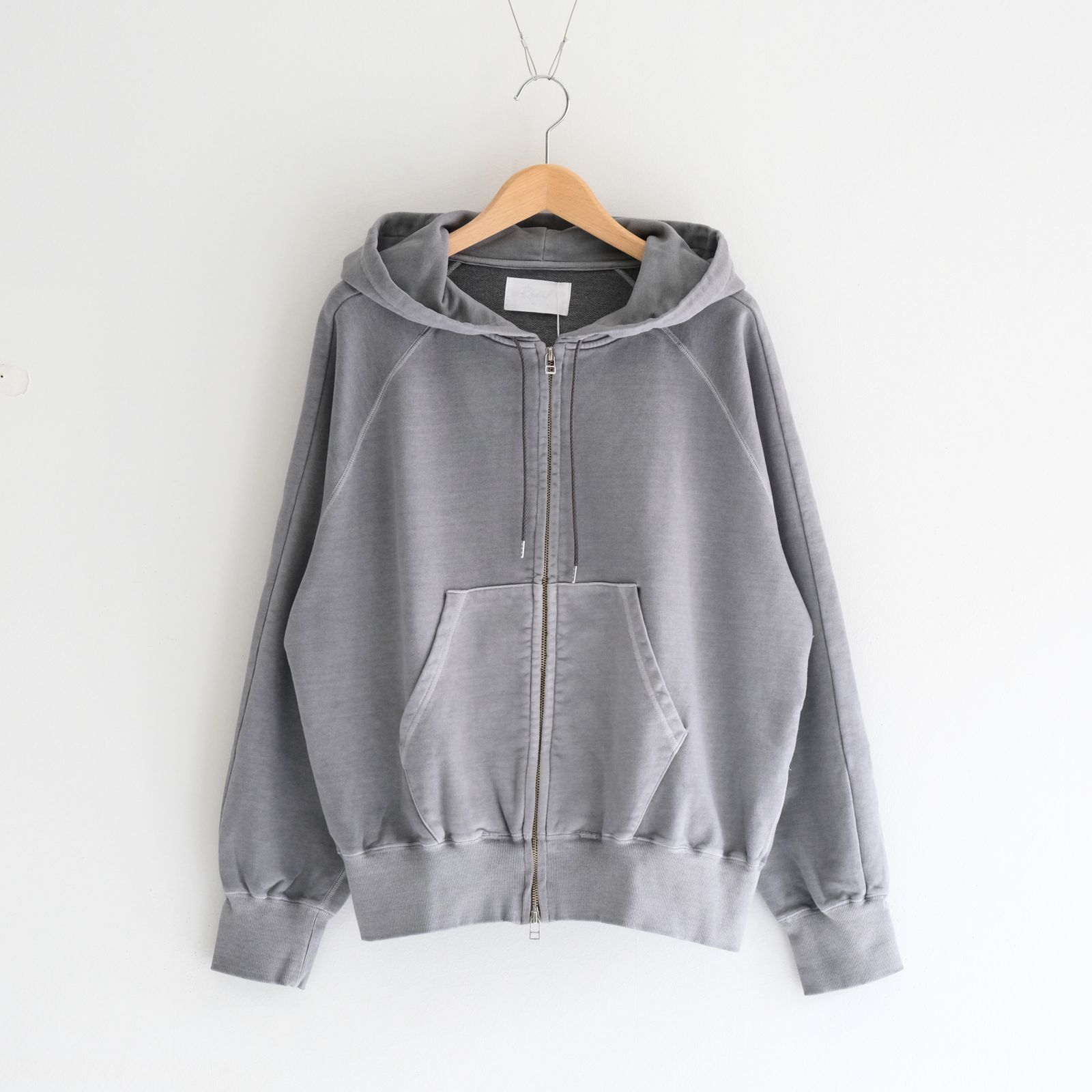 ZIP SWEAT HOODY / ジップアップパーカー / BLACK