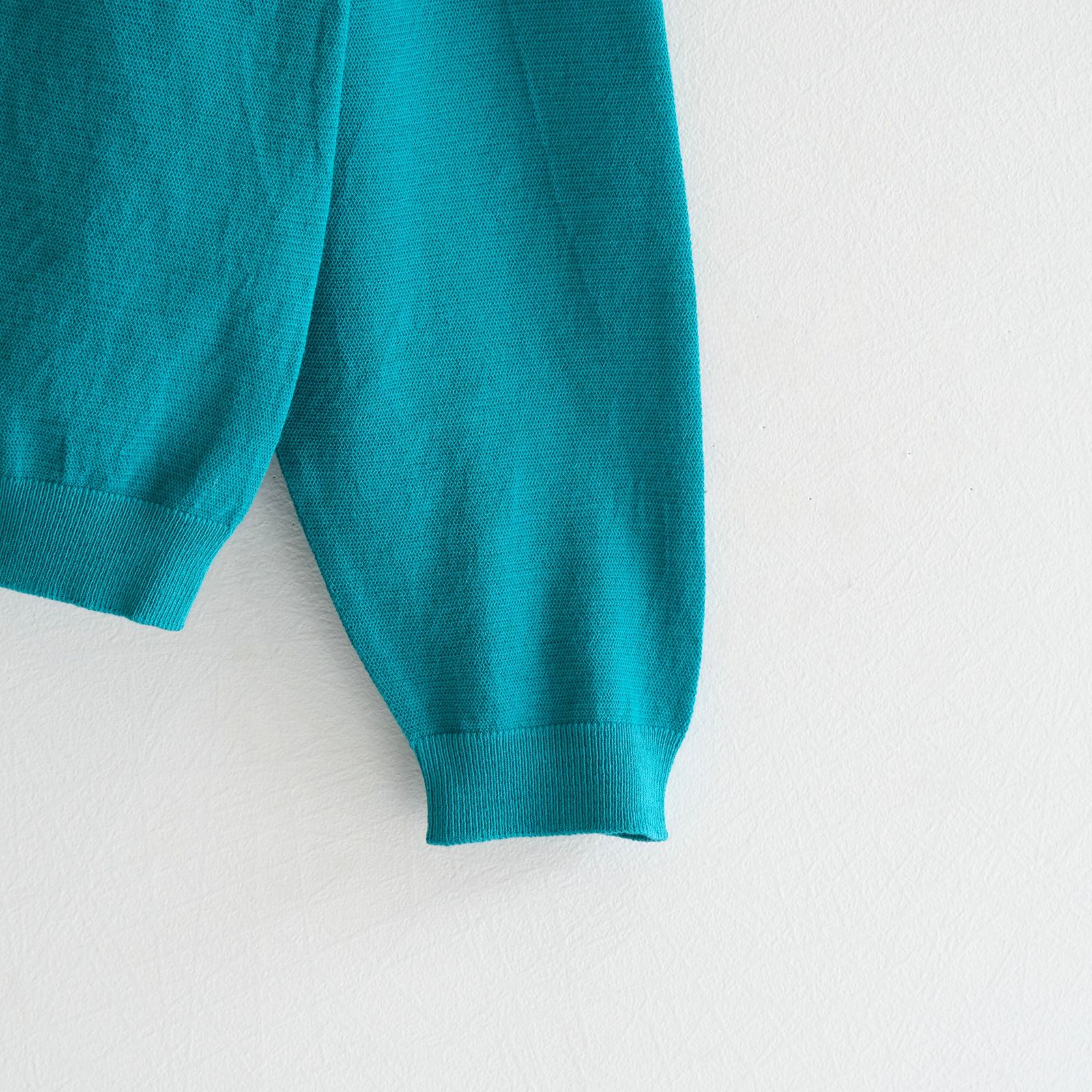 TWISTED COTTON KNIT PULLOVER / ニット / コットン / PEACOCK GREEN