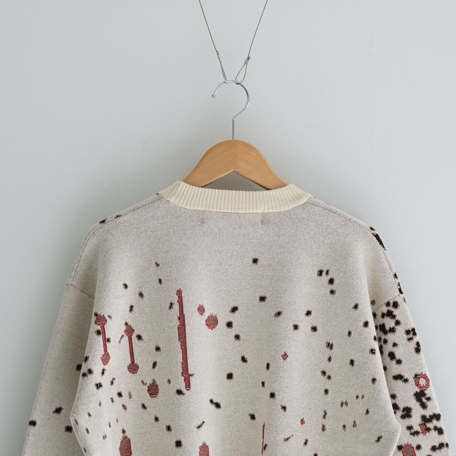 DRIP JACQUARD COTTON CREWNECK SWEATER / セーター / ジャガード織り / DULL GRAY