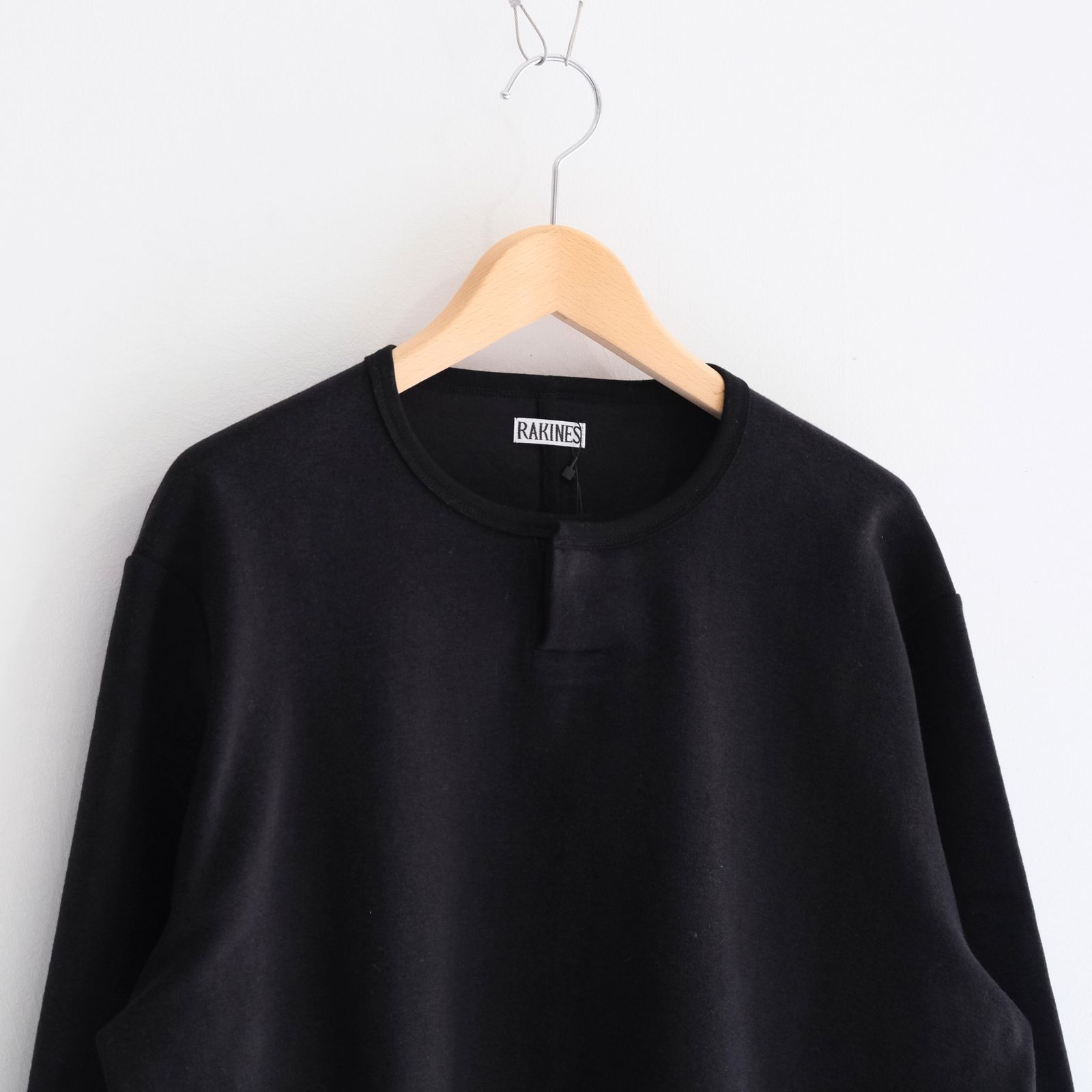 Organic cotton pile - Wim / ヘンリーネック / ロンT / Mat black