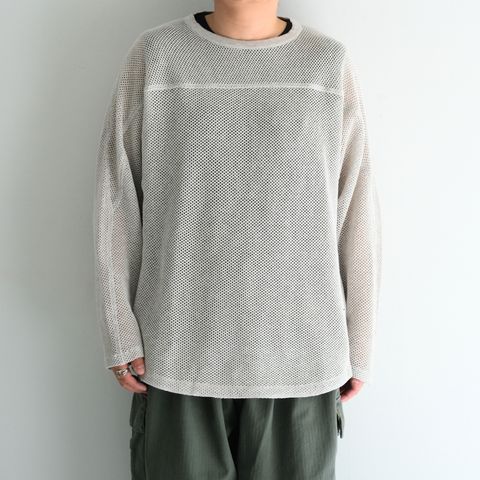 FOOTBALL KNIT TEE L/S ‐Cotton mesh‐ / フットボール ニット TEE L/S ‐コットンメッシュ‐（White）
