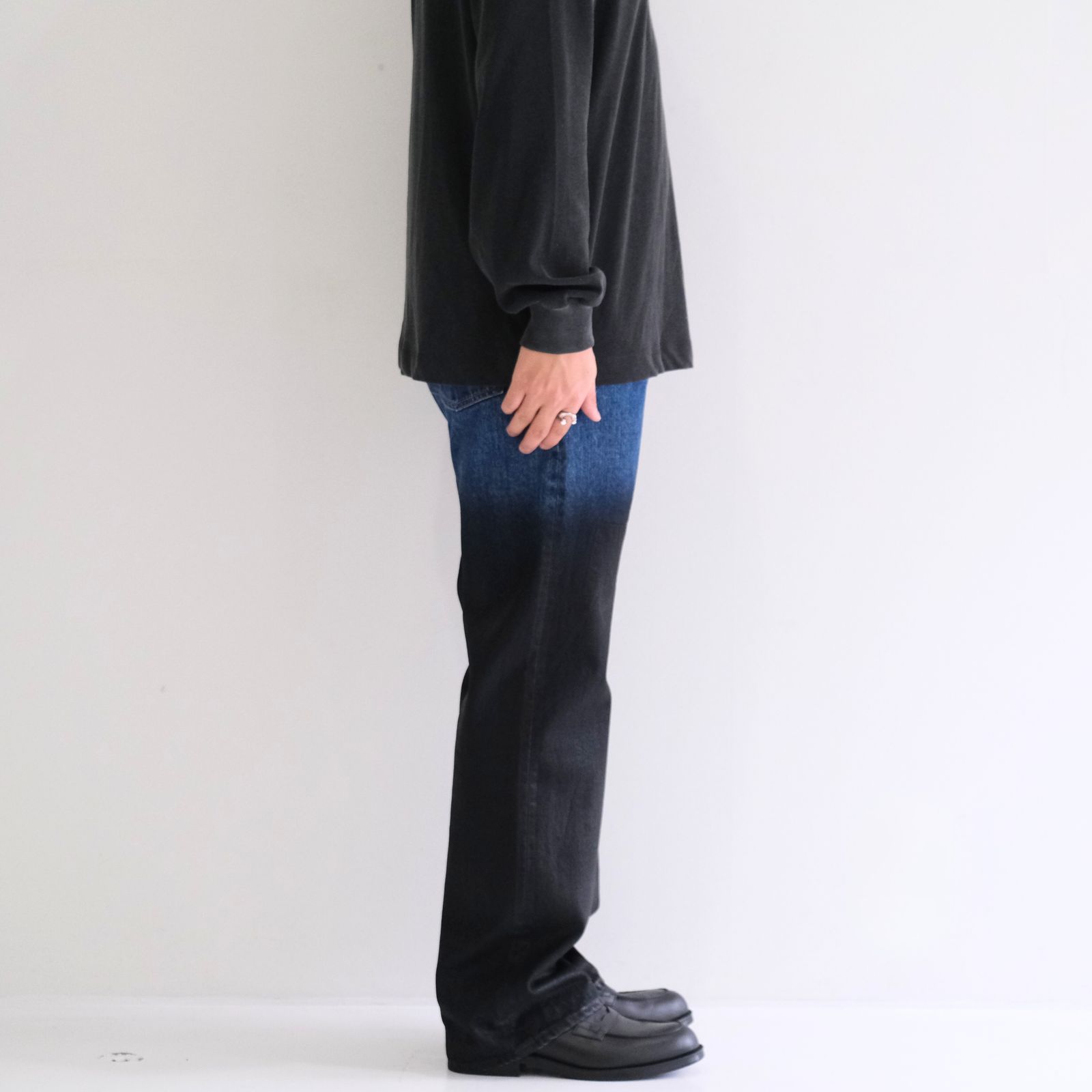 "JUDE Ⅱ"REPAIRED Half Oiled Coated Straight by 66 Selvedge Denim / パンツ / デニム / ワックスオイルド加工 / REPAIRED/OILED