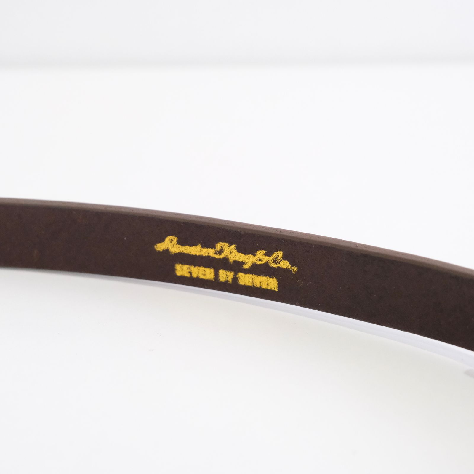 CART BUCKLE NARROW LEATHER BELT / ベルト / レザーベルト / Rooster King＆Co., / Cow leather / 牛革 / Brown