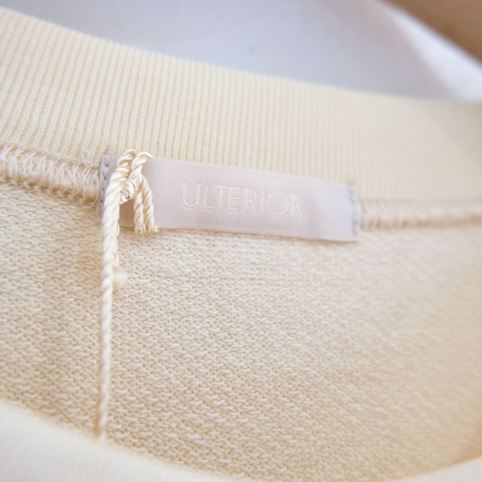 SOFT DRY SHORT LOOP TERRY SWEAT TEE （YELLOW BEIGE）