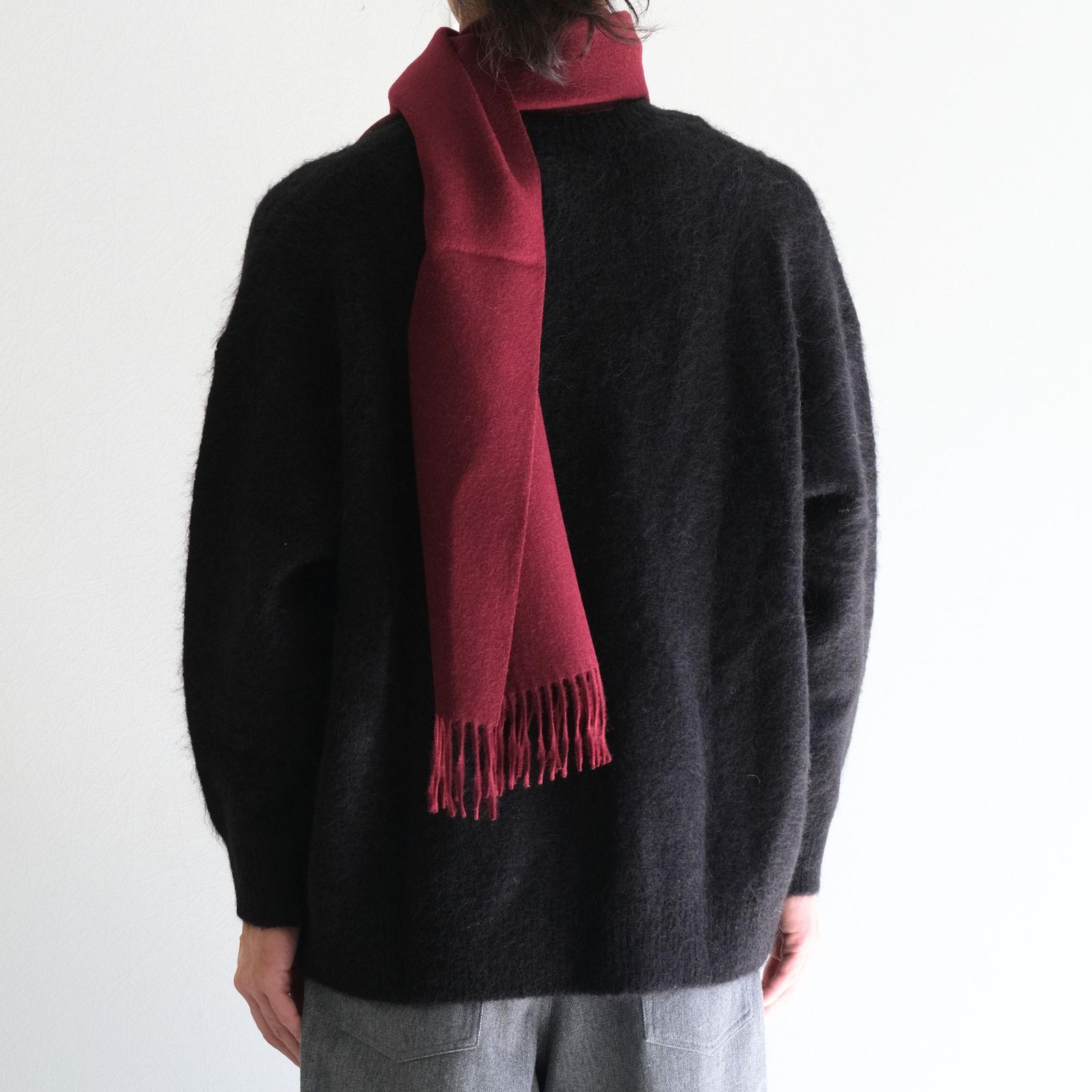 Brushed Scarf（Burgundy）