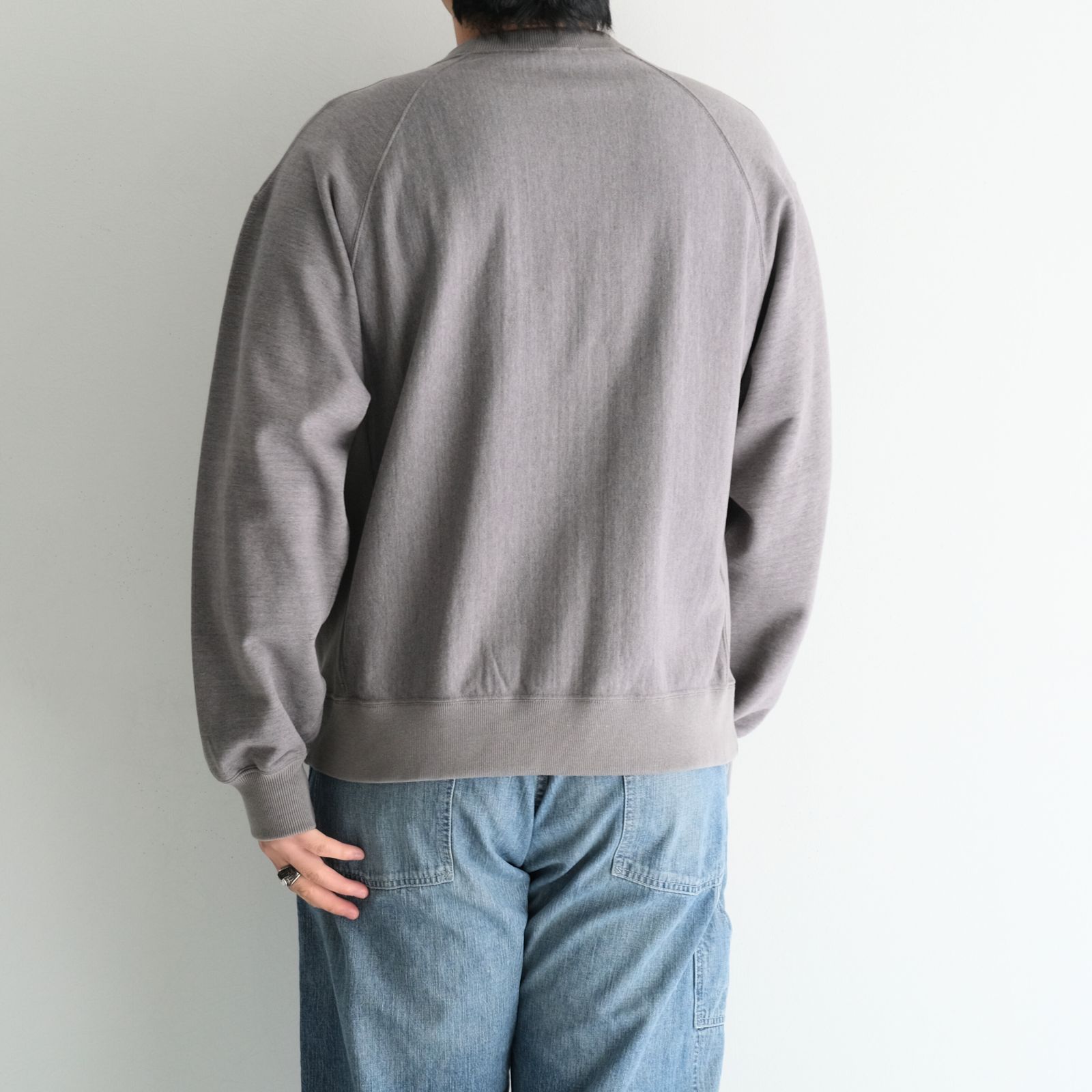 FADED SILKY TERRY RW SWEAT SHIRT / スウェット / HEATHER ASH