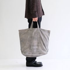 【残り1点】LEATHER TOTE BAG  - Cow split leather -（Gray）