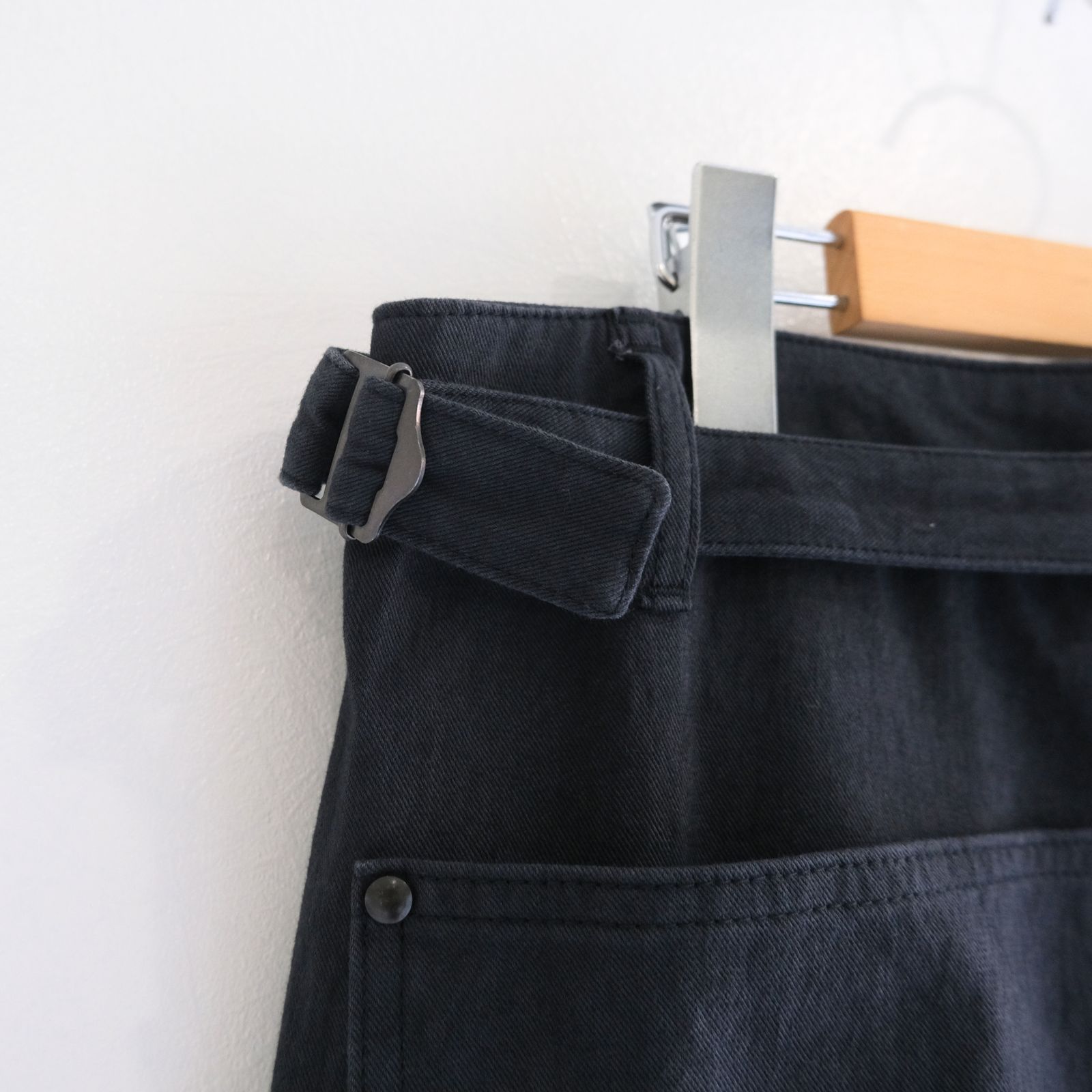 FADED CORKSCREW TWILL WORK PANTS（FADED BLACK）