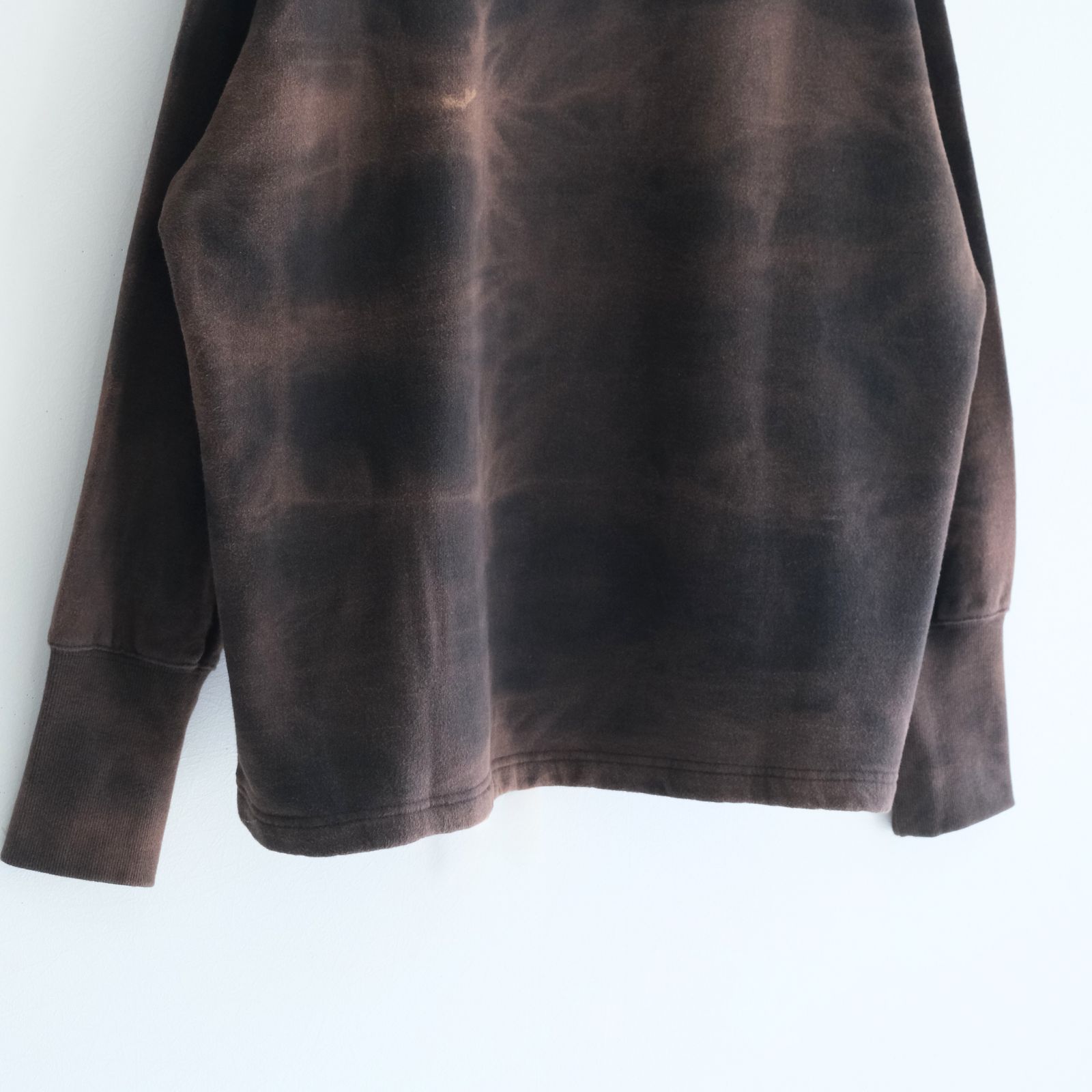 Reimagined Newsboy Fleece-Lined Sweatshirt / スウェット / Bleached Black