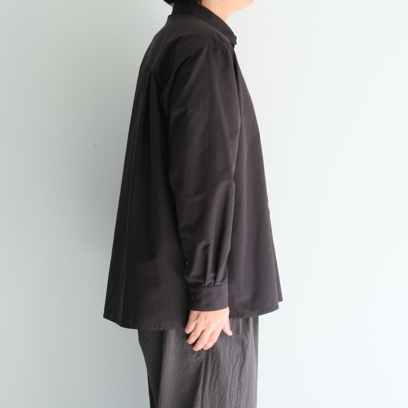 Peach back twill - Rob / シャツ / ポリエステル / ナイロン / Charcoal black