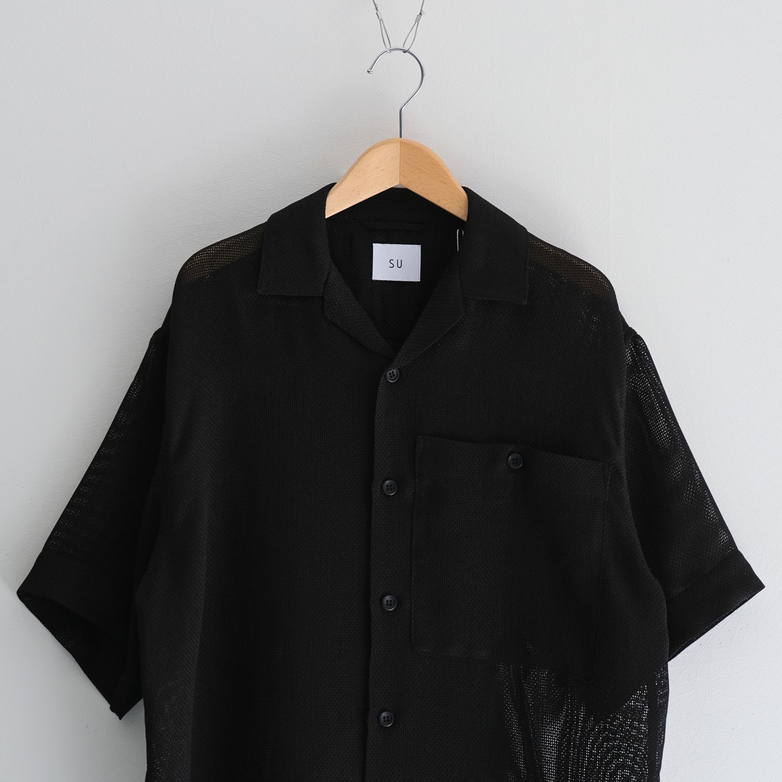 Mesh S/S Shirts / シャツ / 半袖 / Black